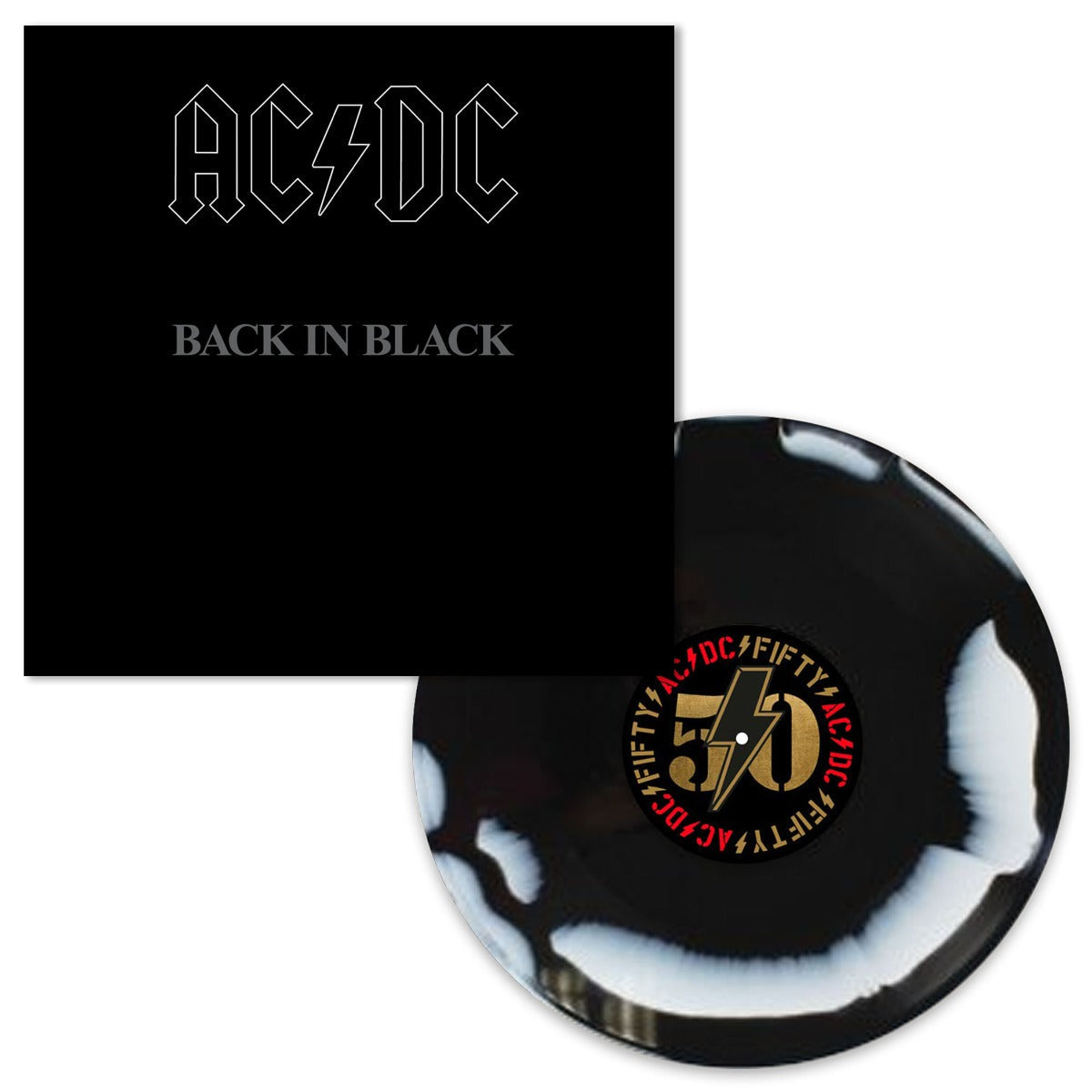 AC/DC - Back In Black: 50th Anniversary (Limited Edition, Black & White Marble Colored Vinyl) ((Vinyl))